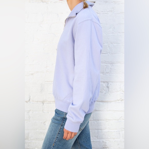 0162 - Brandy Melville Lavender Quarter-Zip Sweatshirt - Picture 2 of 8